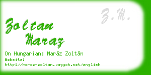 zoltan maraz business card