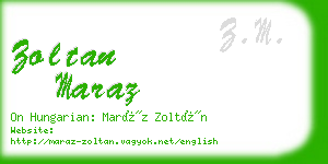 zoltan maraz business card